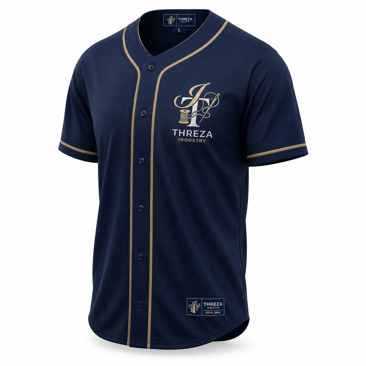Custom Button-Front Baseball Jersey image 2