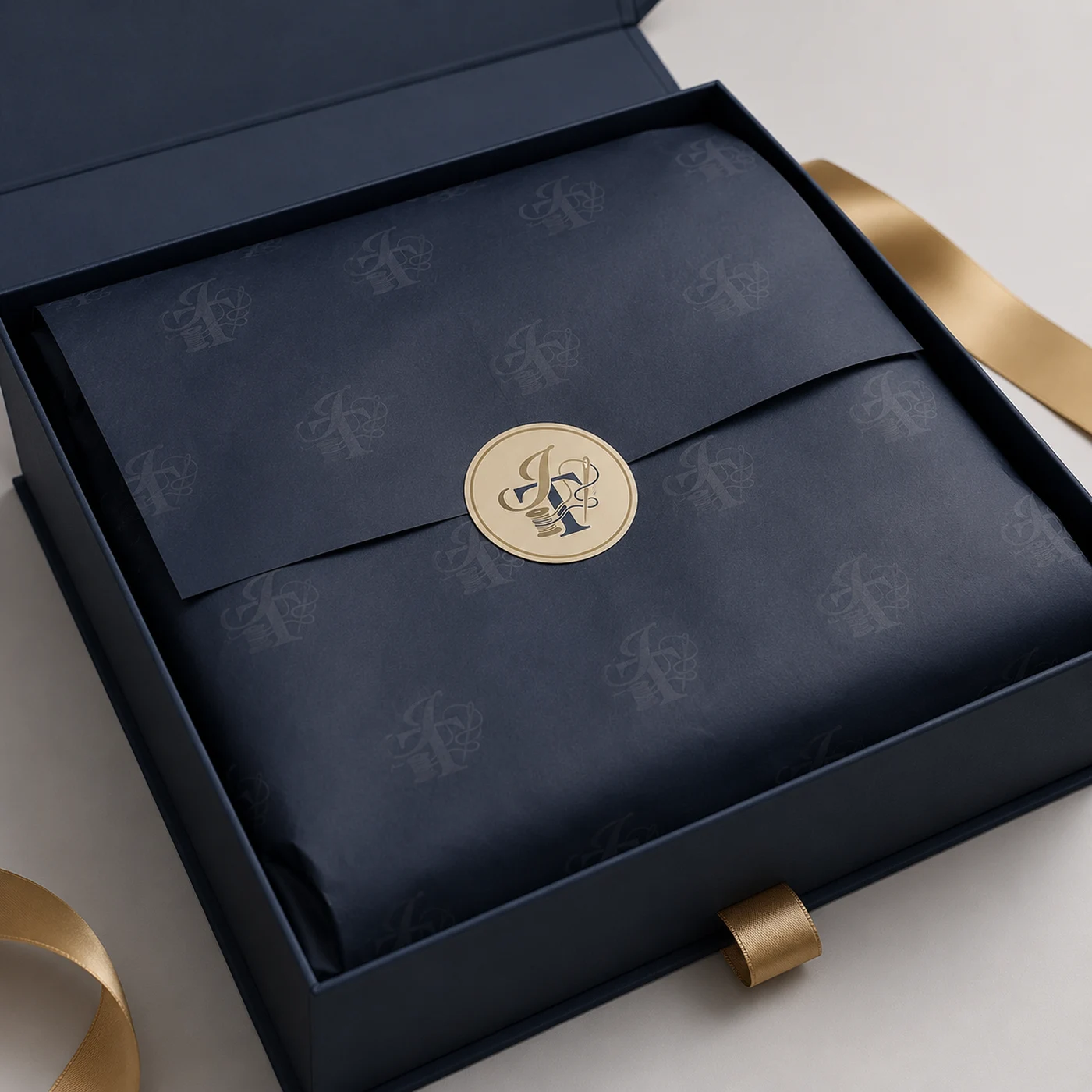 Tissue and sticker packaging
